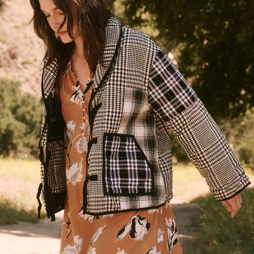 THE GREAT. Checkered Black and White Blazer - Picture 10 of 14